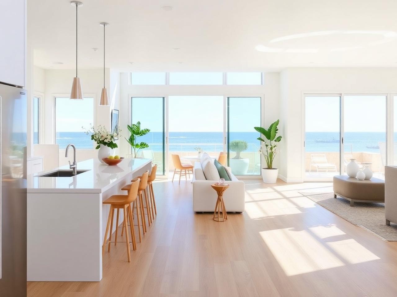 Homes and streets in Manhattan Beach, California